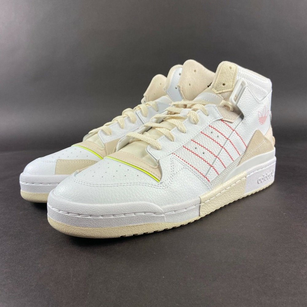 Adidas Men's Forum Exhibit Mid White Black Red Shoes GZ0946 Sizes 8 - 12 - Picture 6 of 9